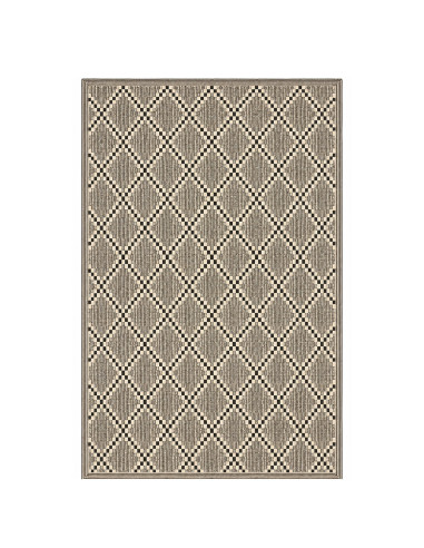 Alfombra exterior PP 150x200cm Negro/Beige