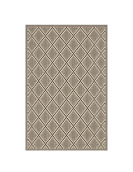 Alfombra exterior PP 150x200cm Negro/Beige