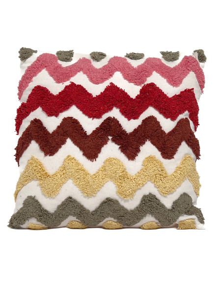 Cojín Infantil Zigzag Verde 40x40cm - Textil Hogar