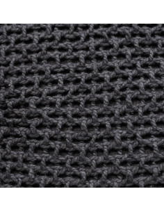 Cojín Tejido Con Flecos Negro 45x45 cm - Decoración Moderna 2