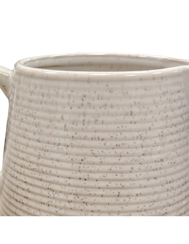 Azucarero c/ Lechero cerámica beige terracota set 2