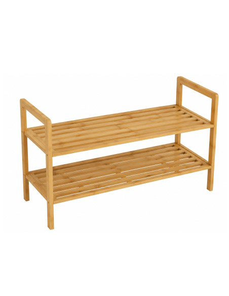 Zapatero 2 Niveles Bambú - Mueble Organizador de Zapatos