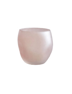 Florero de Vidrio Empavonado Malva 13cm - Decoración Elegante