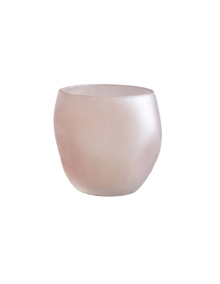Florero de Vidrio Empavonado Malva 13cm - Decoración Elegante