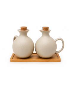 Alcuza Cerámica 2 Piezas 500ml - Accesorio Mesa Elegante