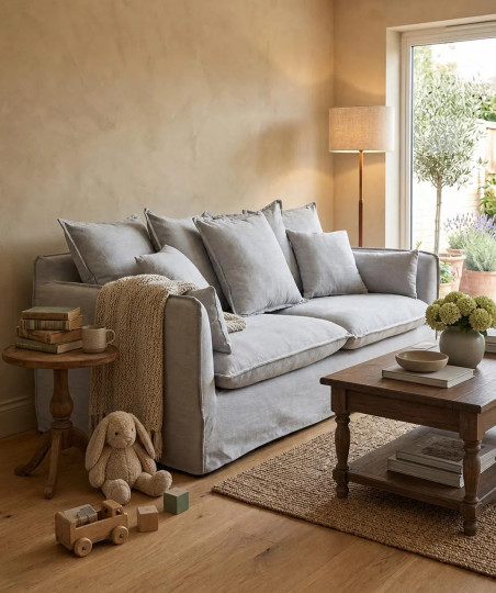 Sofá 2 Cuerpos Hobart Gris - Mueble Moderno para Living 2