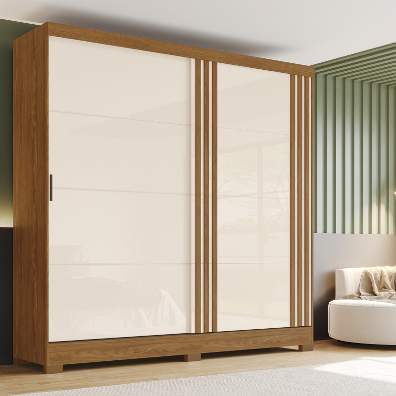 Closet 2 Puertas Durango Bicolor Café y Beige - Muebles Dormitorio