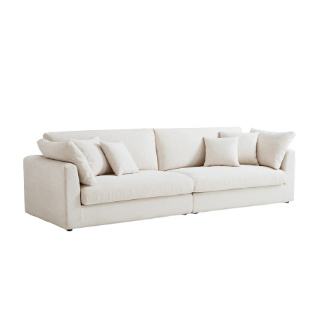 Sofá 3 Cuerpos Nova Blanco Chenille | DKo Home