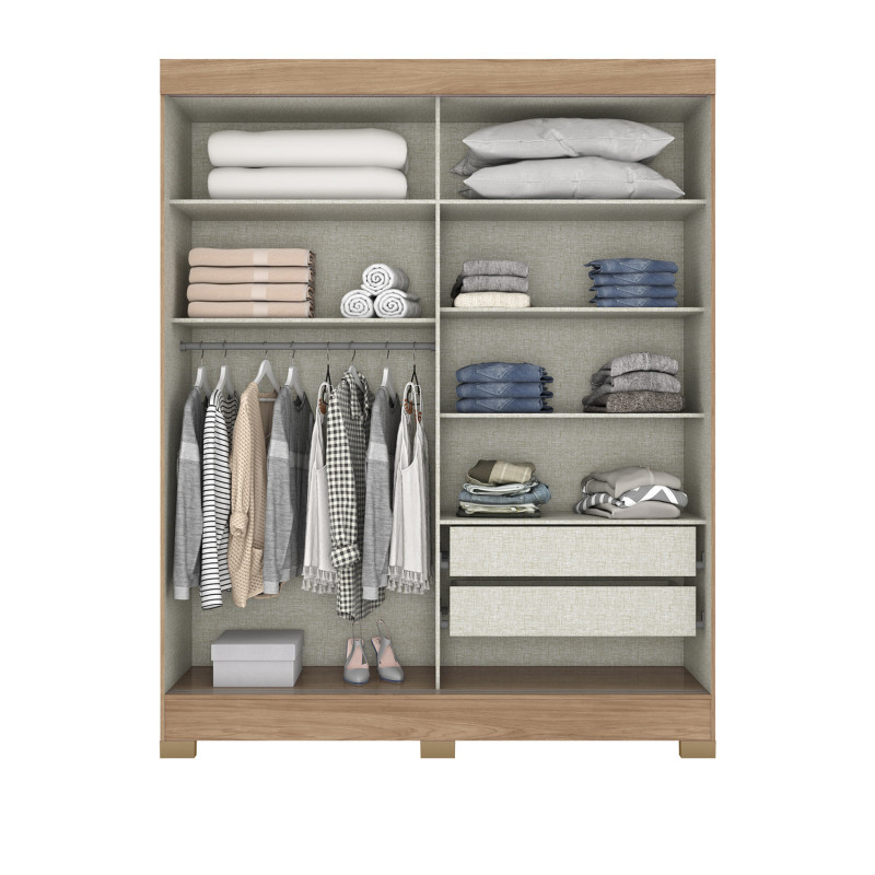 Closet 2 Puertas Jequitibia - Mueble de Dormitorio de Calidad