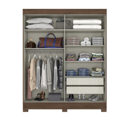 Closet 2 puertas Said castaño beige