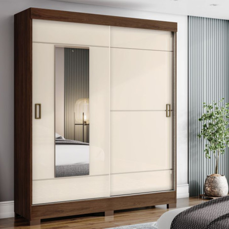 Closet 2 puertas Said castaño beige