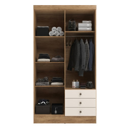 Closet 4 puertas Londres Nogueira/Off white 2