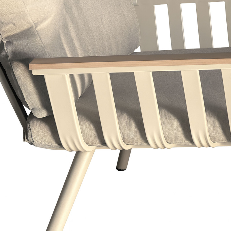 Juego Living Terraza Vibe 2-1-1 Beige - Muebles de Exterior