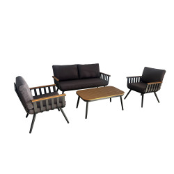 Juego living terraza Vibe 2-1-1 gris