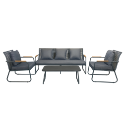 Juego living terraza Macos 3-1-1 gris