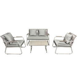 Juego living terraza Macos 2-1-1 beige