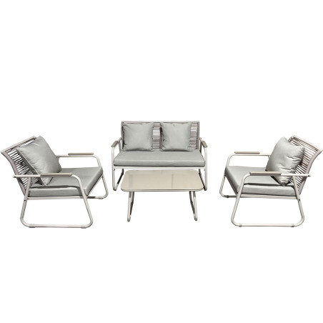 Juego living terraza Macos 2-1-1 beige