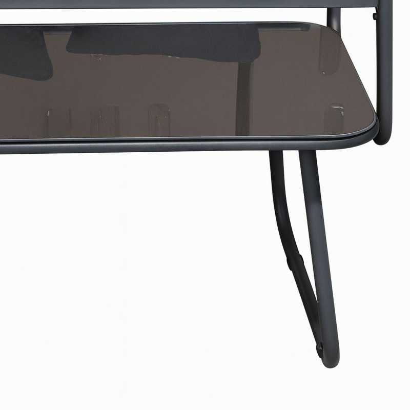 Juego Living Terraza Macos 2-1-1 Gris - Confort Exterior