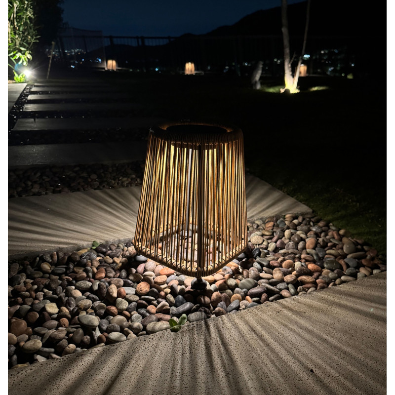 Lámpara de exterior Lúa c/n panel solar