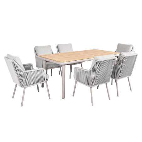 Juego comedor terraza 6 sillas Milano