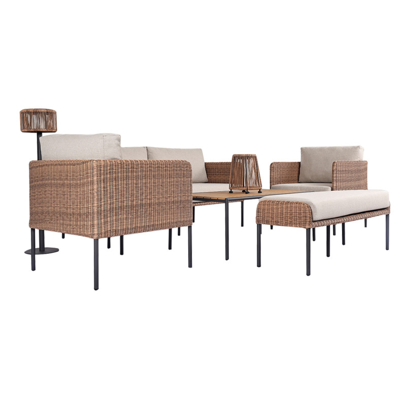 Juego Living Terraza Siena 7 Piezas - Muebles de Exterior