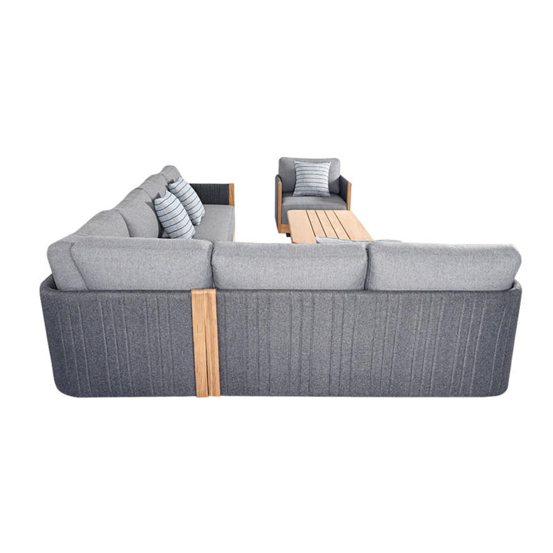 Juego Living Terraza Seccional Ámbar 4 Piezas - Muebles Exterior