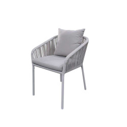 Juego comedor terraza 6 sillas Sylva blanco 2