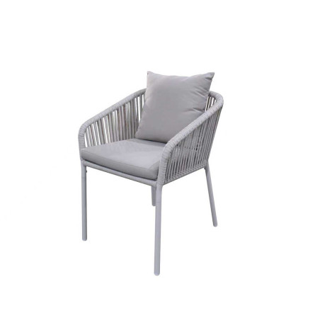 Juego comedor terraza 6 sillas Sylva blanco