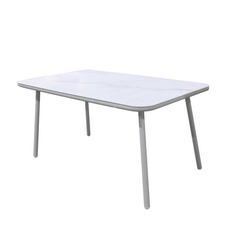 Juego comedor terraza 6 sillas Sylva blanco