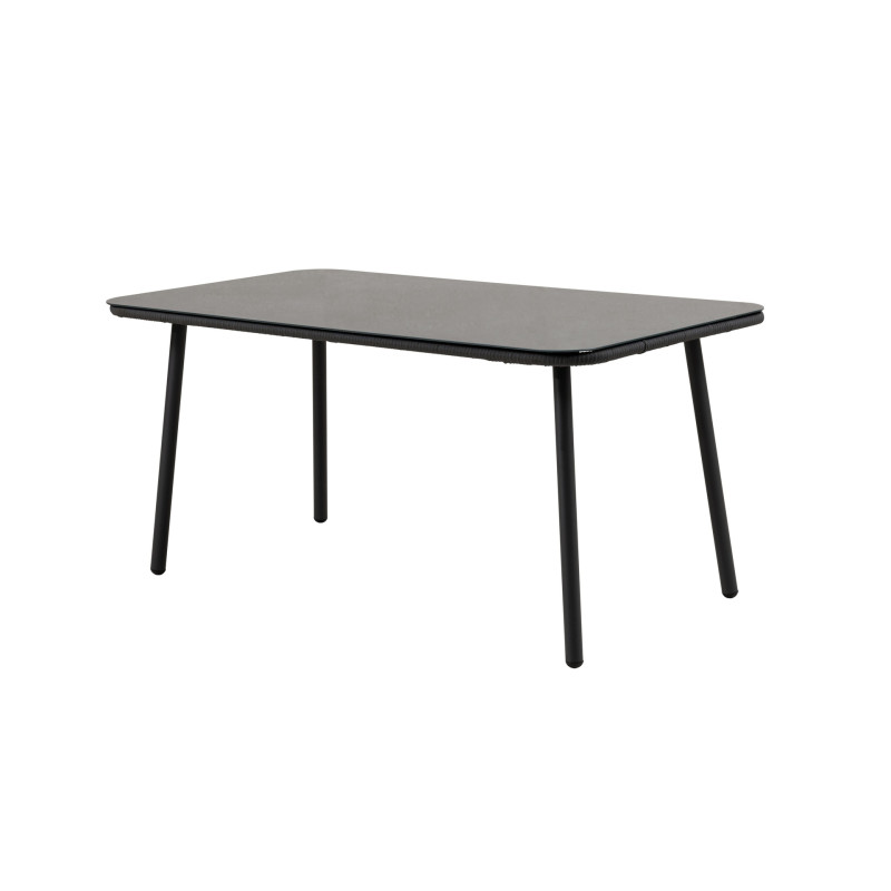 Juego comedor terraza 6 sillas Sylva gris oscuro