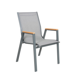 Juego comedor terraza 6 sillas Erie gris 2