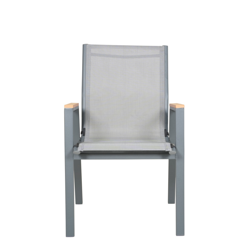 Juego comedor terraza 6 sillas Erie gris