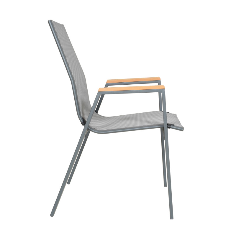 Juego comedor terraza 6 sillas Erie gris