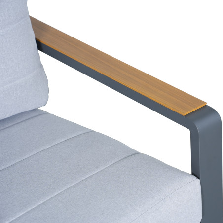 Juego living terraza Elgin gris 3-1-1-1