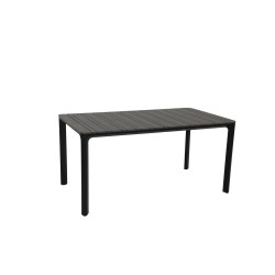 Juego comedor terraza 6 sillas Ely gris oscuro 2