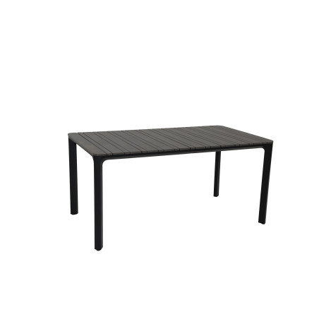 Juego comedor terraza 6 sillas Ely gris oscuro