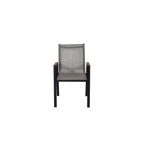 Juego comedor terraza 6 sillas Ely gris oscuro