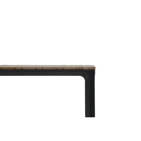 Juego comedor terraza 6 sillas Ely negro