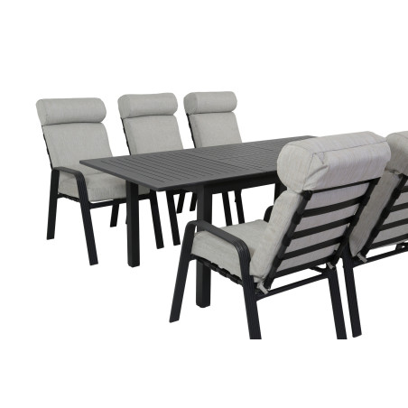 Juego comedor terraza 6 sillas Buford