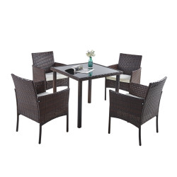 Juego Comedor Terraza 4 sillas Marbella