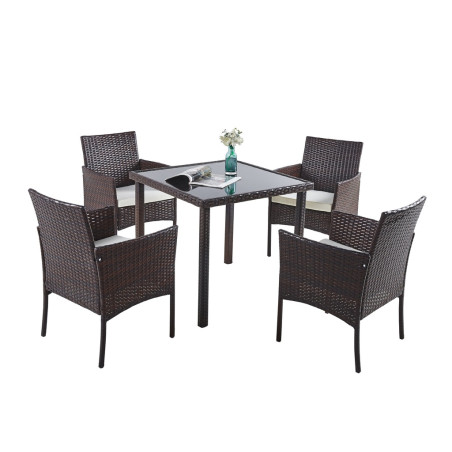 Juego Comedor Terraza 4 sillas Marbella