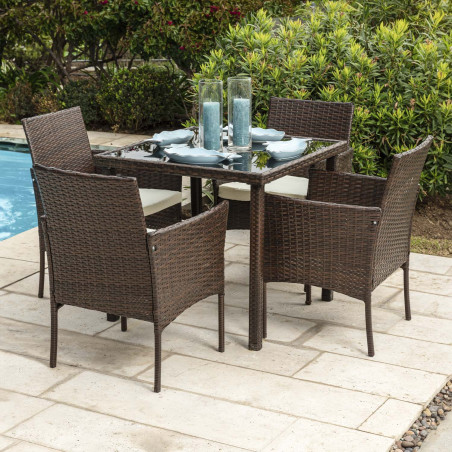 Juego Comedor Terraza 4 sillas Marbella