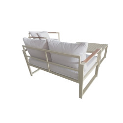 Juego living terraza Mykonos 2-1-1 beige 2