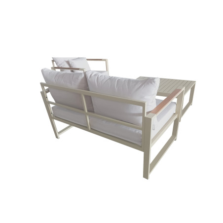 Juego living terraza Mykonos 2-1-1 beige