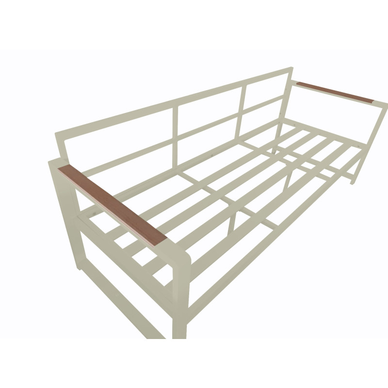 Juego Living Terraza Mykonos 3-1-1 Beige - Muebles de Terraza