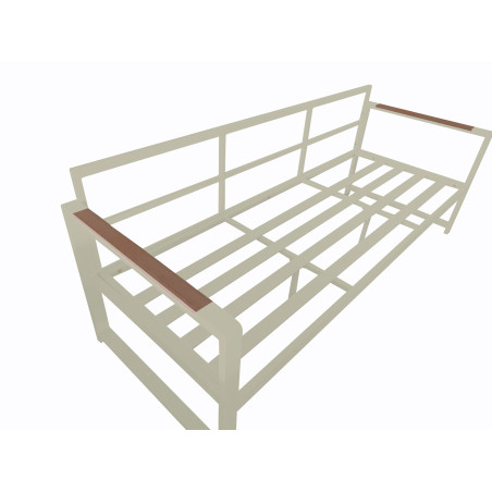 Juego living terraza Mykonos 3-1-1 beige