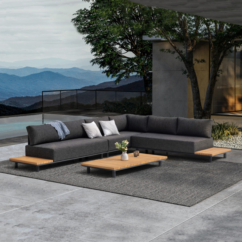 Set Seccional Terraza Lafite 4 Piezas - Muebles de Exterior