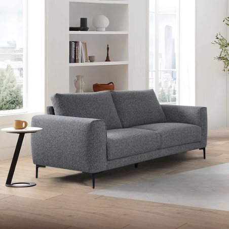 Sofá 3 cuerpos Smile gris oscuro