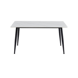 Mesa comedor 4 puestos Khissa blanco mate 2