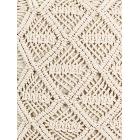 Cojín 45x45cm macrame crudo